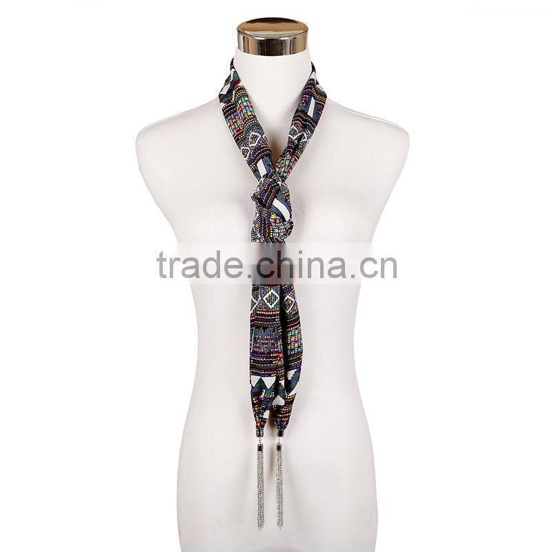 Top sale funny tetris printing scarf, Crumpled scarf
