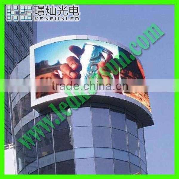 Advertising P10 full color HD viedo arc led display