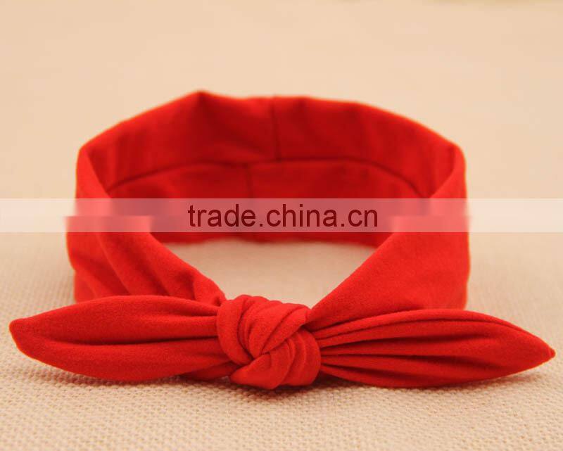 Hot selling top baby headband high quality soft cotton stretch headband kids hair accessories