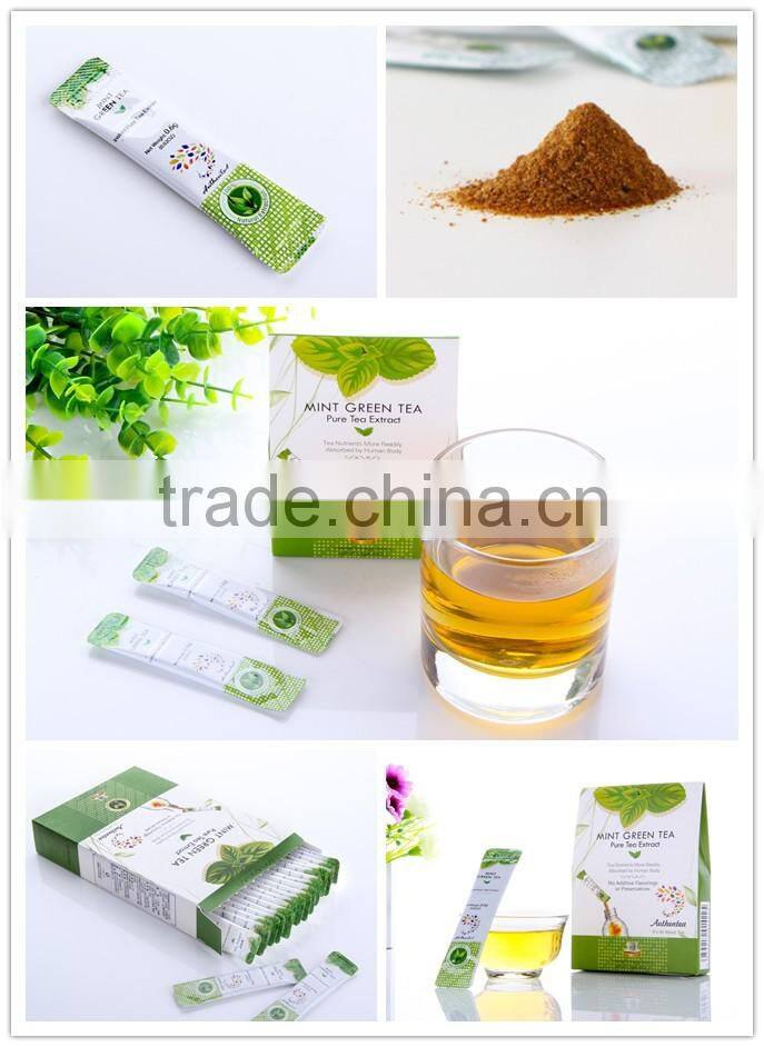 Zero Fat Mint Leaf Extract Instant Green Tea Powder with High Tea Polyphenol