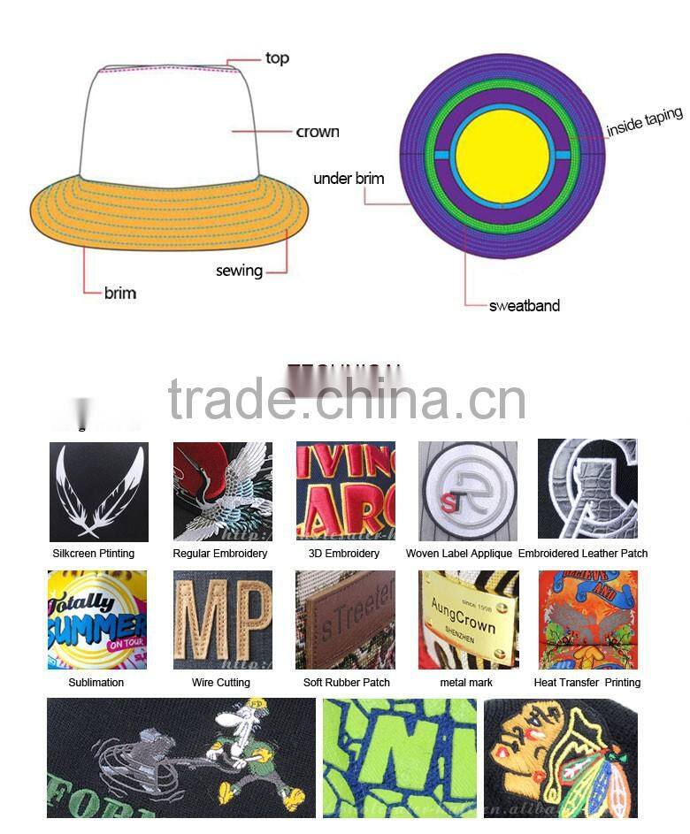 customize printed women summer beach bucket hat