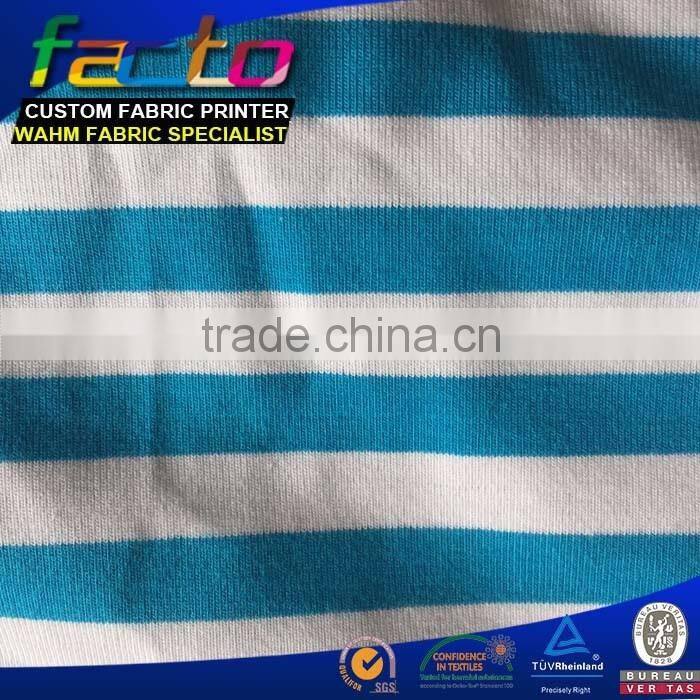 95/5 cotton lycra stripe jersery fabric