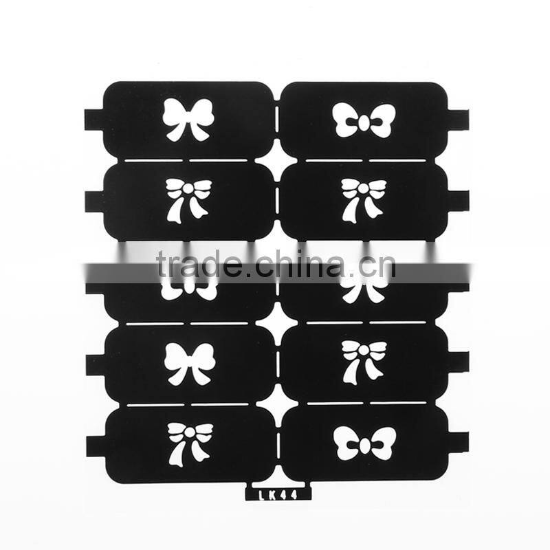 heart to feel private label hollow stencil nail sticker for girls