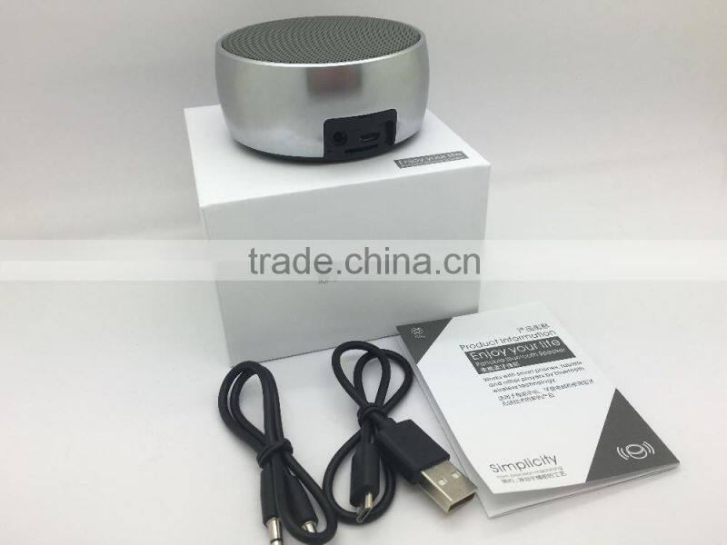 Wholesale BS01 Mini Round metal chess Portable Bluetooth Speakers,BS-01Base Stereo Alloy Body Chess Handfree Speaker