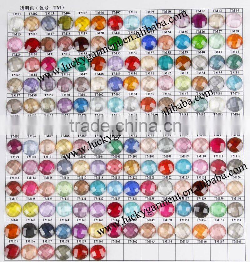 LUCKY highest quality flat back sew-on acrylic stone acryl strass