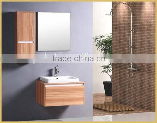 European style wall mounted mirrored MDF bathroom vanity cabinet RA109