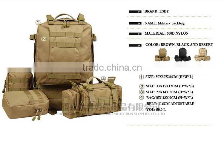 50L Camo Trekking Bag Military Camping mountain top backpack