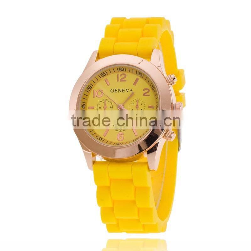 Multicolor Ladies Watch Band geneva Sport Watch Stainless Steel Quartz in High Quality