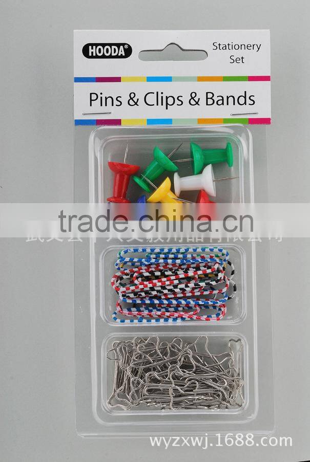 COLOUR PUSH PIN & PAPER CLIP SET