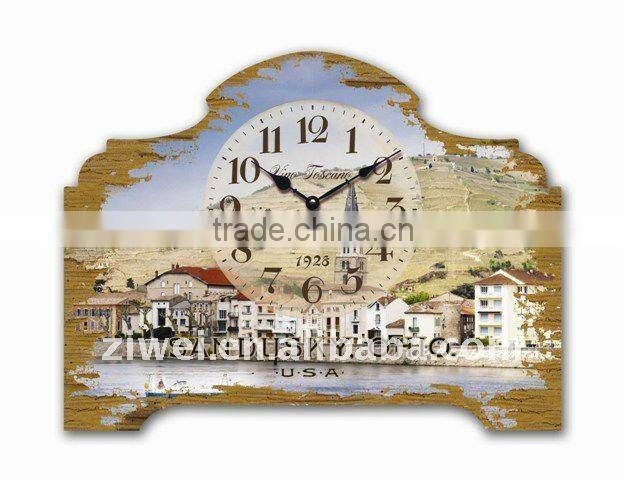 table clock with easel /Decorative wooden table clock with easel/Decorative table top clock