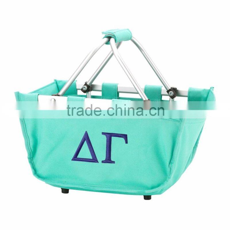 Wholesale Boutique Easter Basket Monogrammable Mini Canvas Market Tote