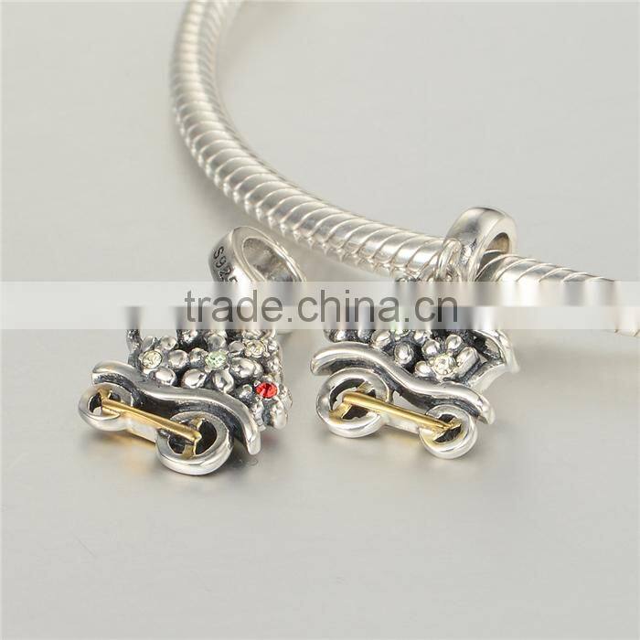 S925 New Arrival Bike Design Fashion Bracelet 2016