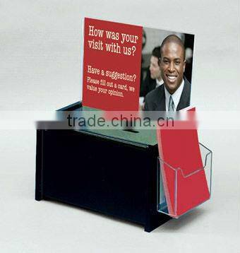Cheap Transparent Acrylic Donation Boxes With Lock