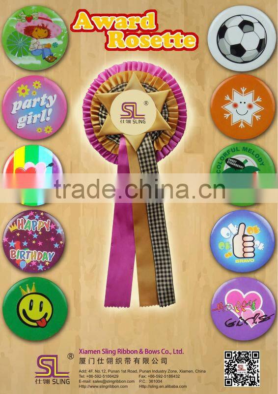 Wholesale Award Ribbon Rosette Satin Rosette