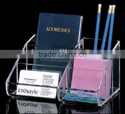 New design pen and business card acrylic custom pen holder manufacturing
