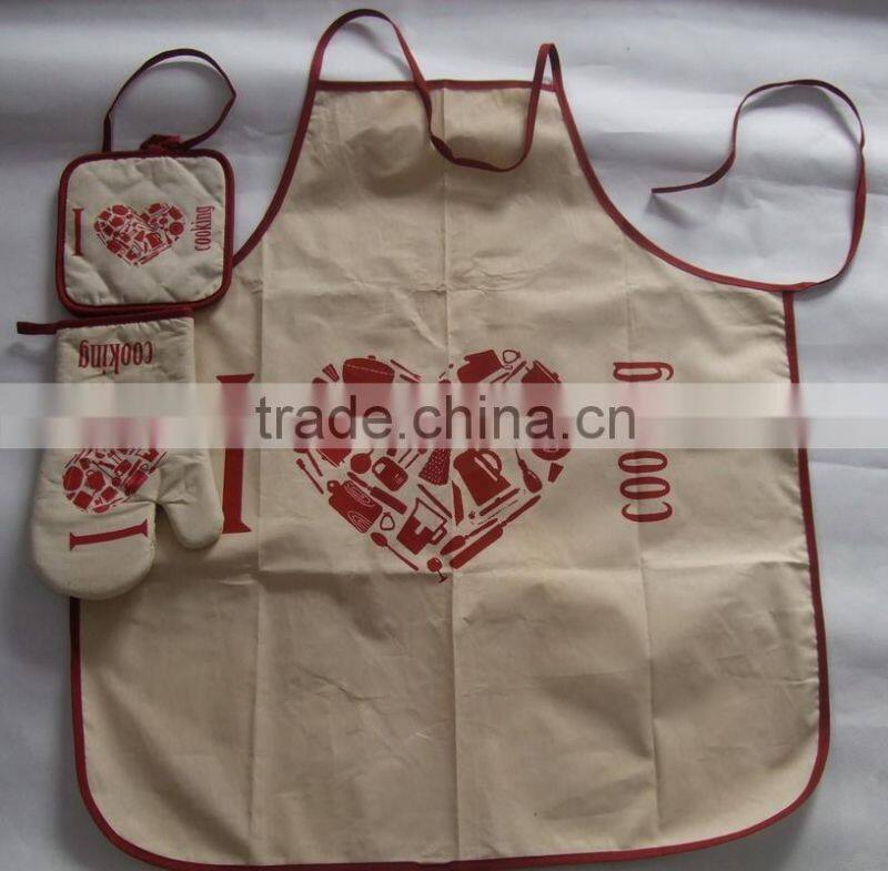 towel pot holder glove cake design apron set