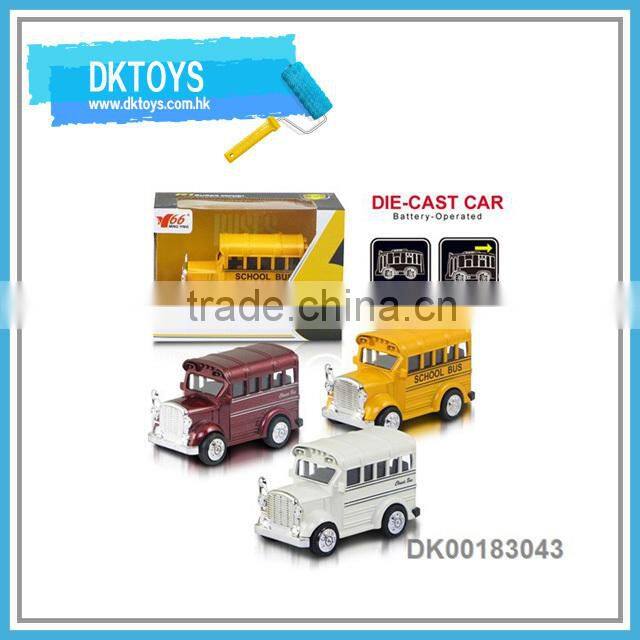 1:36 Pull Back Alloy Bus Diecast Toy Collection With Music Light