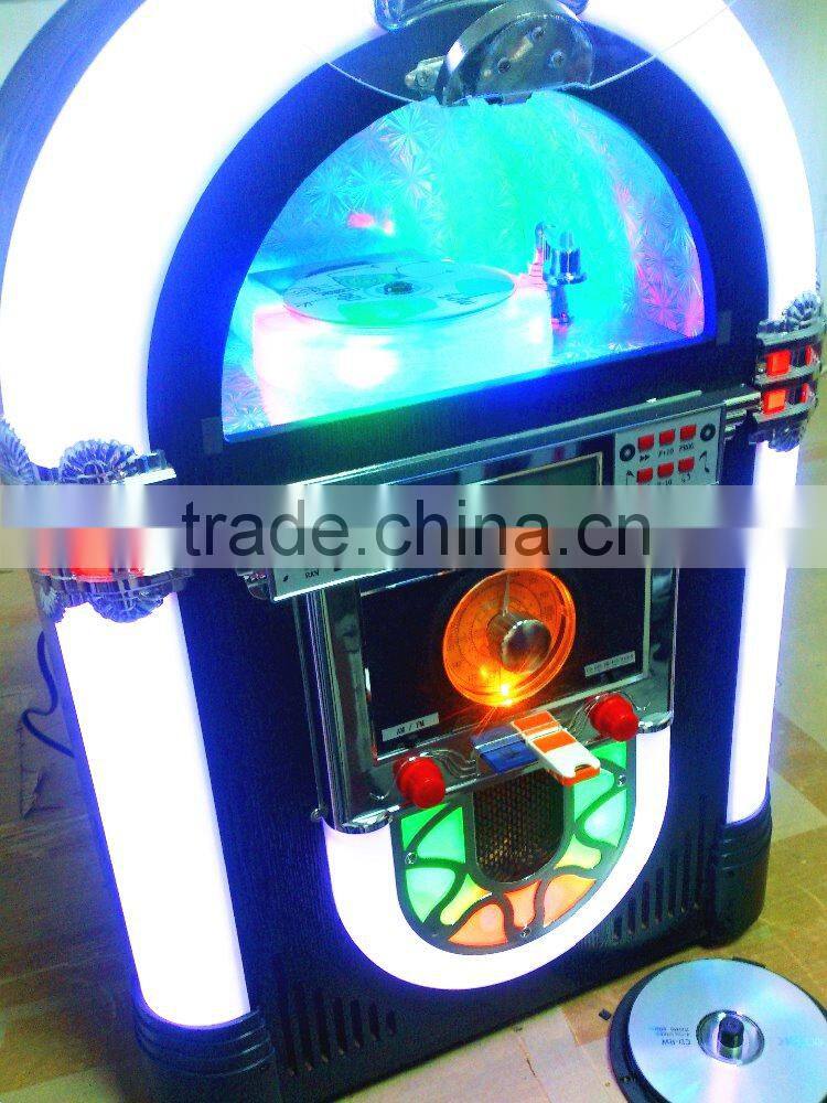 Tabletop radio Juke Box speaker with home fm am radio/ cd mp3 player/ bluetooth speaker