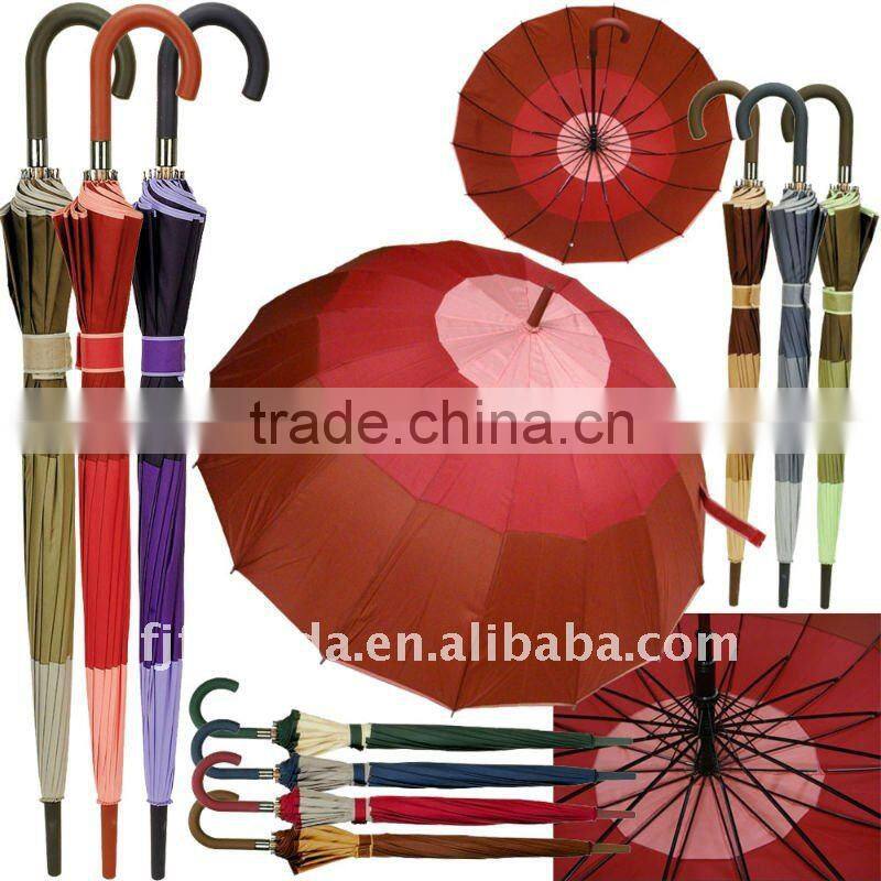 printed pocket auto open and close 3 foldable umbrella