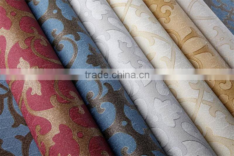 deep embossed vinyl italian style wallpaper for country home decor