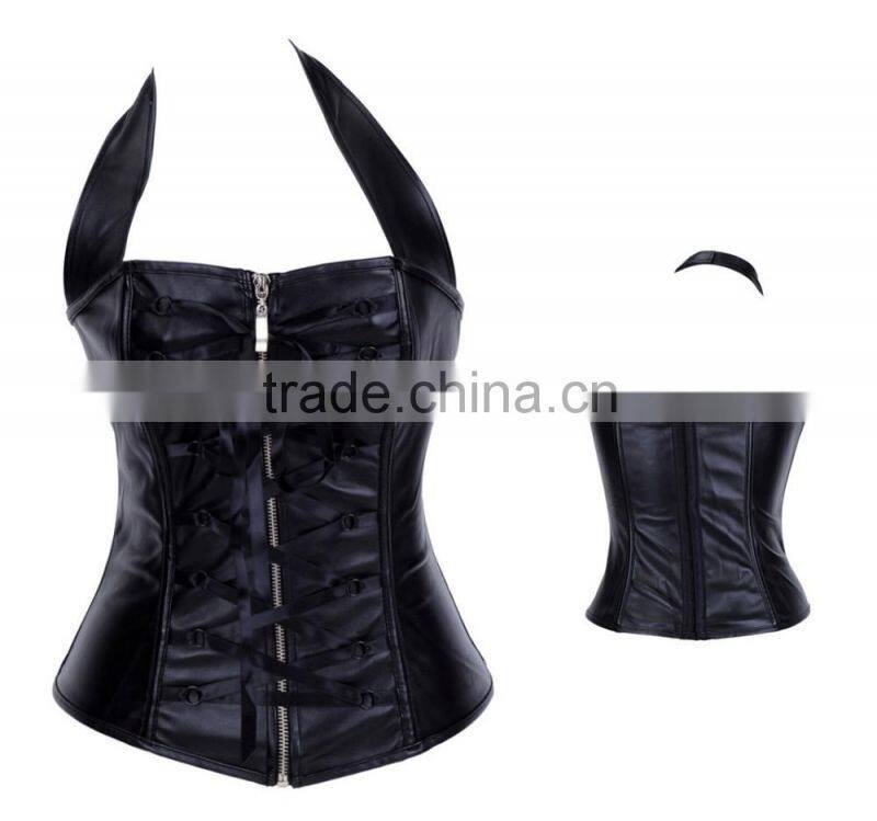 Factory wholesale new design sexy leather corset