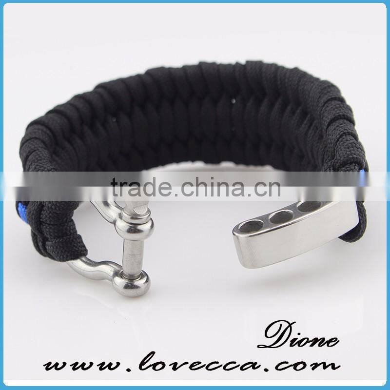 adjustable buckle paracord bracelet shackle/bow shackle for paracord bracelet