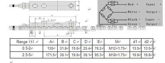 Alloy steel shear beam load cell sensor