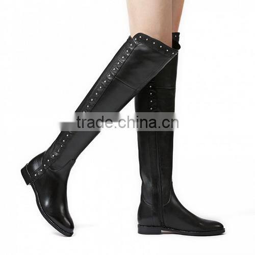 2016 sexy women ladies winter black suede over knee boots CP6893