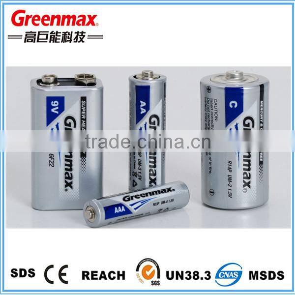 MSDS R6P 1.5V AA Battery Carbon Zinc Battery