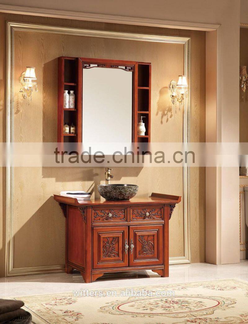 Antique bathroom furniture with mirrors china style WTS828