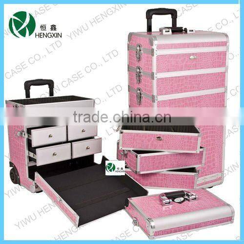 zebra professional rolling makeup case aluminum trolley makeup case