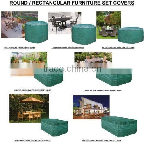 Patio Furniture Cover. Garden Small Round Table Weather Protection Polyethylene Cover