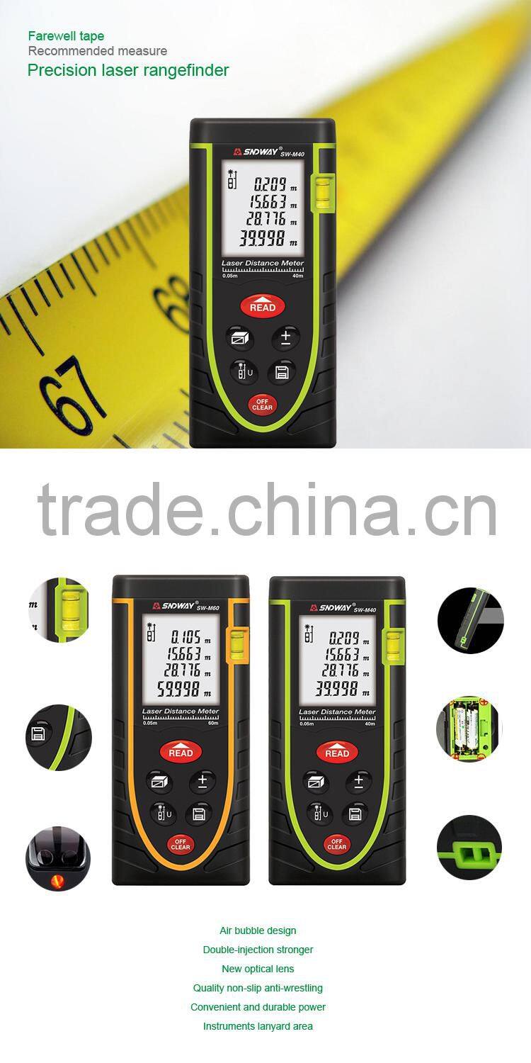 Automatic Calibration Laser Rangefinder 40m Mini Digital Laser Distance Meter