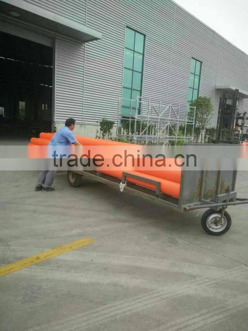 Black orange color PE conduit pipe plastic tube for electrical system