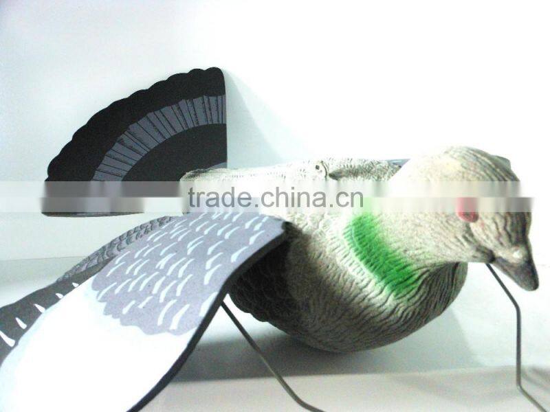 china plastic flocked pigeon with EVA wings