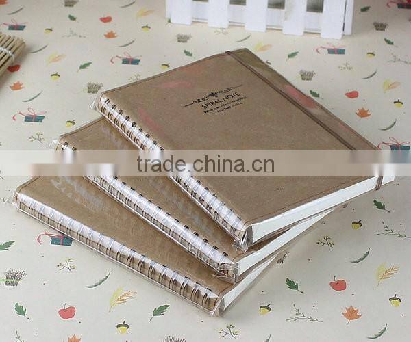Double Wire-o Binding Brown Notebook/Craft Paper Custom School Notebook