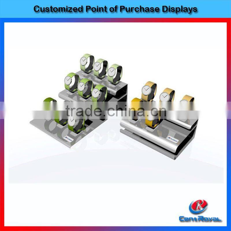Custom design high quality acrylic tabletop watch display stand