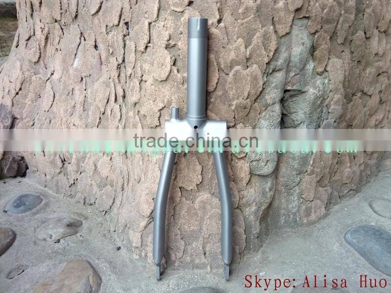 titanium folding bike front fork titanium road bike frok titanium folding bike frame
