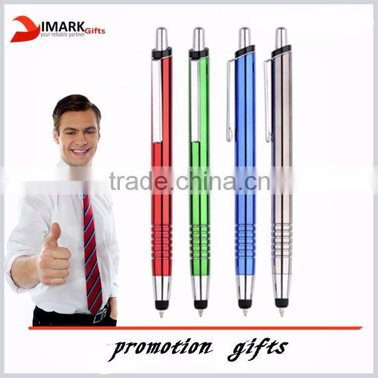 bright colored barrel stylus touch Pen with the diamond cut grip