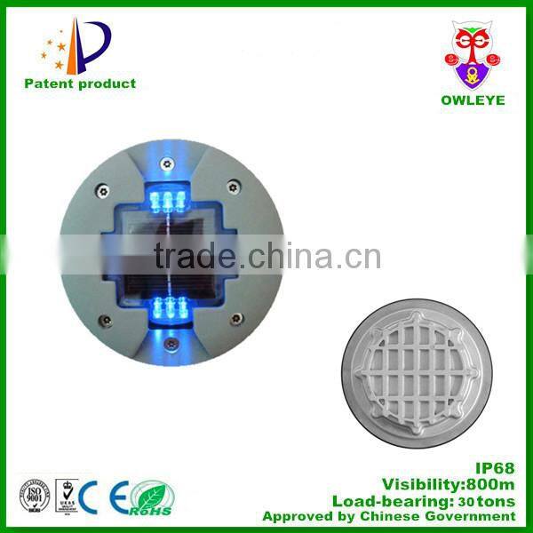 Highway embedded aluminium led solar road spike/Waterproof IP68 led solar road marker light