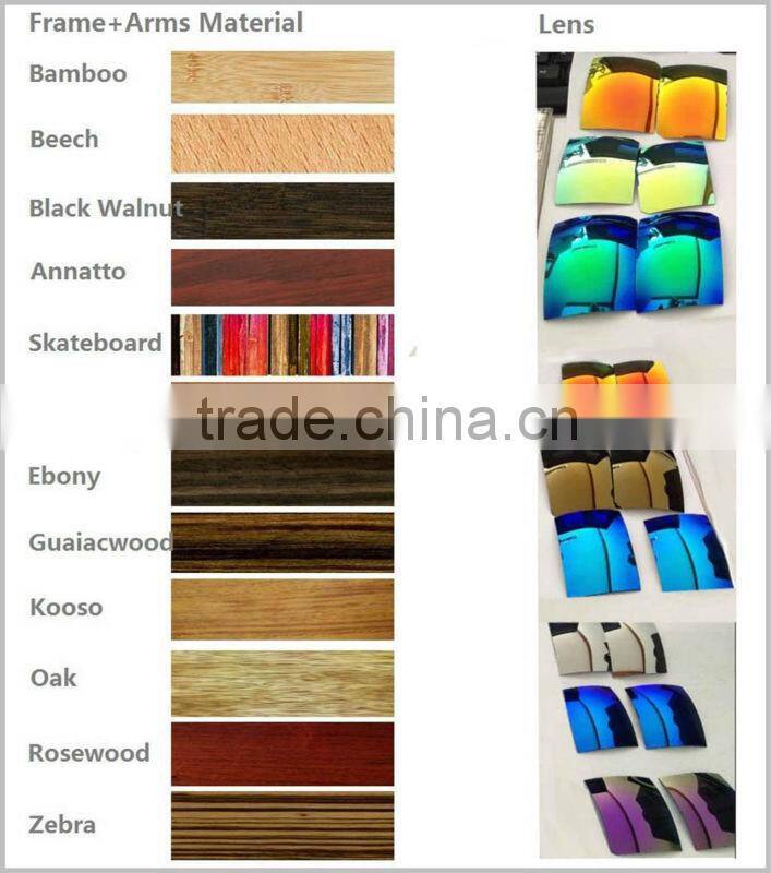 Fashionable Imitate Wooden Bamboo Print Sunglasses