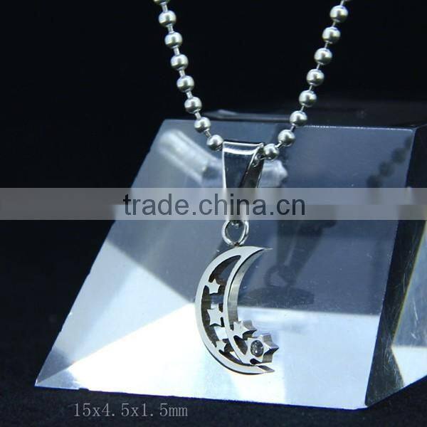 stainless steel moon pendants wholesale