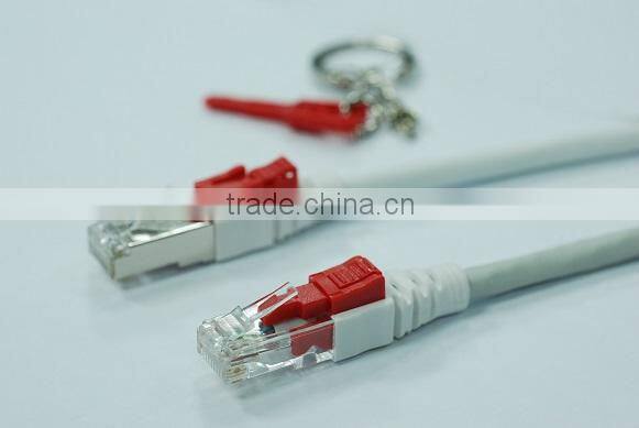 Cat6 F/UTP Stranded Secured Lock RJ45 Patch Cord with Removal Tool