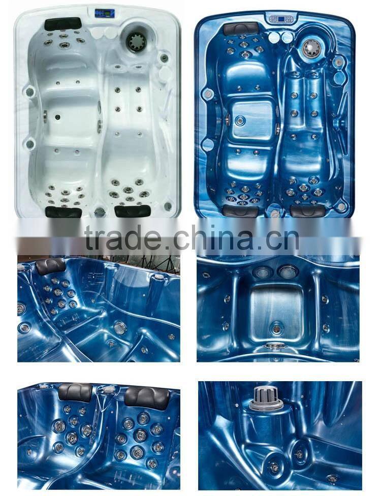 Popular One Lounger Indoor Acrylic Fiberglass Apron Whirlpool Massage Bath Tub Prices JY8013