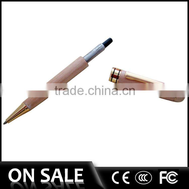 Promotional cheap price logo wooden pen