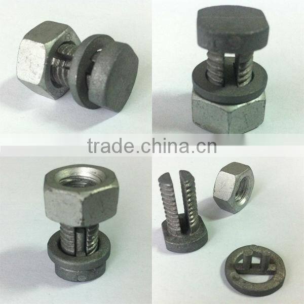 Electric fence split bolt line tap for high tensile wire fence