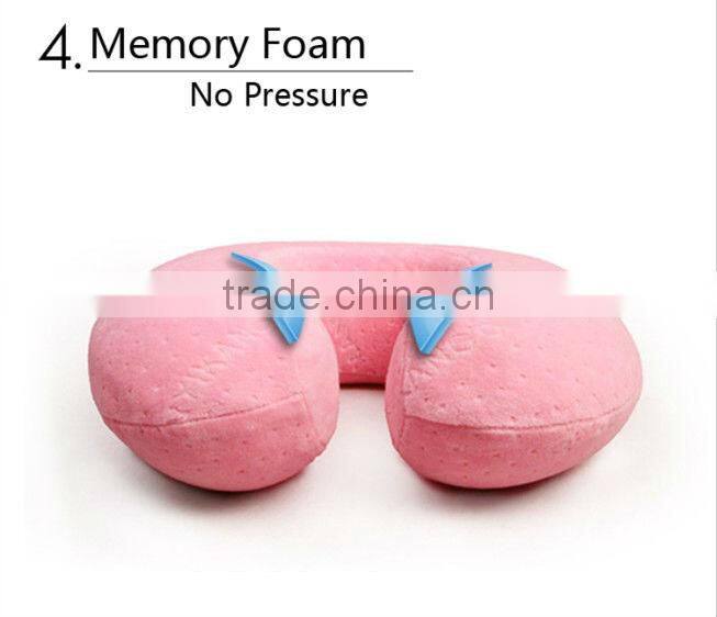 wholesale anti mite memory foam built-in speaker u shape pillow