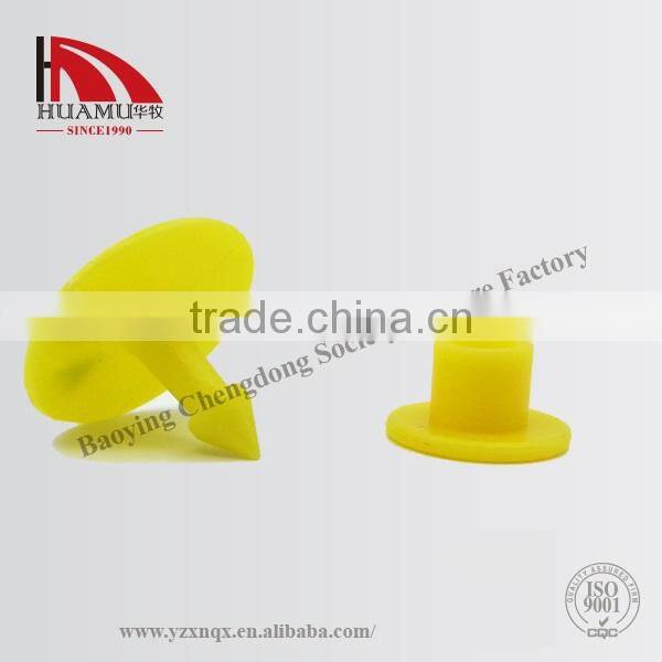 factory price ear tag 30*30 mm yellow ear tag for goat