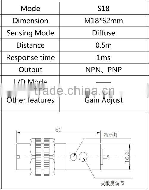 PHE03001 cylindrical autonics photoelectric sensors