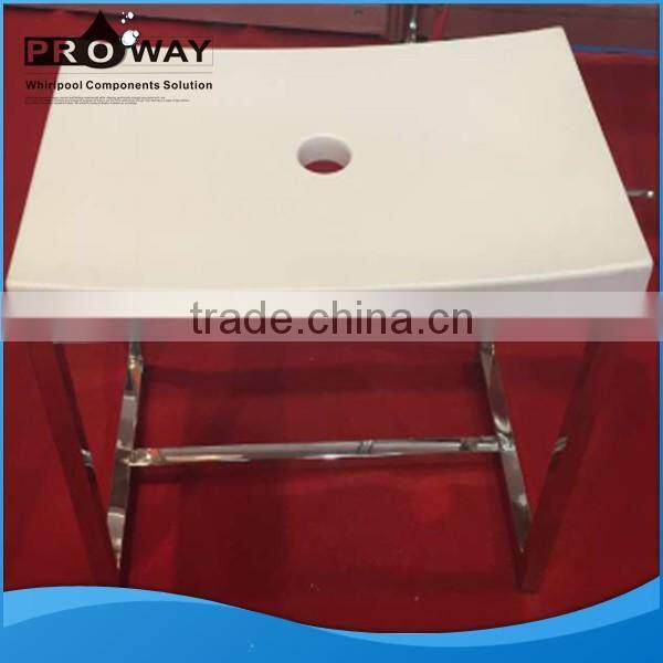 Shower Cabin Room Wall Mounted Acrylic Stainless Steel Bathroom Folding Chair